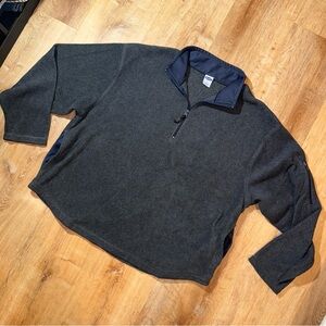 VTG box fit Old Navy Mens Size XL / L 1/4 Zip Pullover Fleece Sweater Jacket Y2K